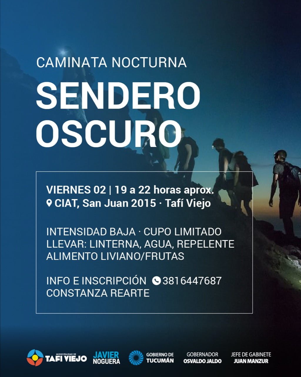 Caminata Nocturna Sendero Oscuro