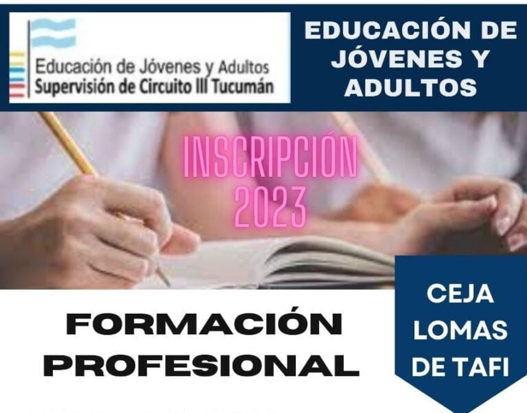 Se encuentran abiertas las Inscripción 2023 en el CEJA de Lomas de Tafi.