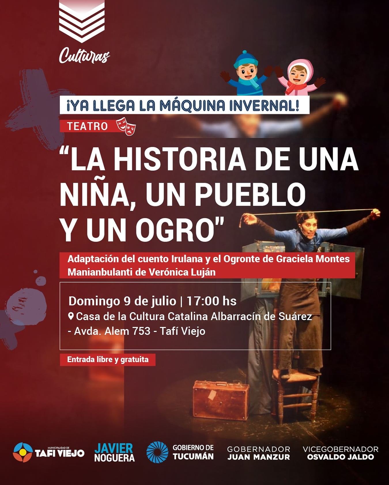 Teatro: “LA HISTORIA DE UNA NIÑA UN PUEBLO Y UN OGRO»