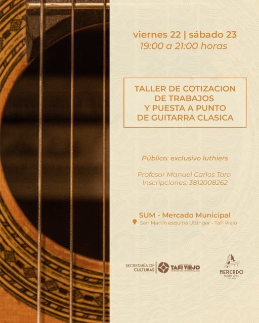 Taller de Cotización de trabajos y puesta a punto de Guitarra Clásica