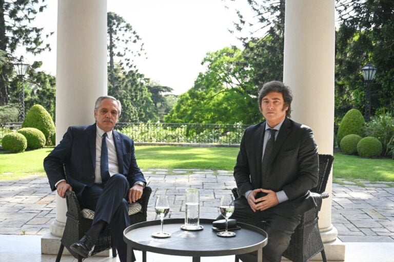 Reunión entre Alberto Fernández y Javier Milei en la Quinta de Olivos