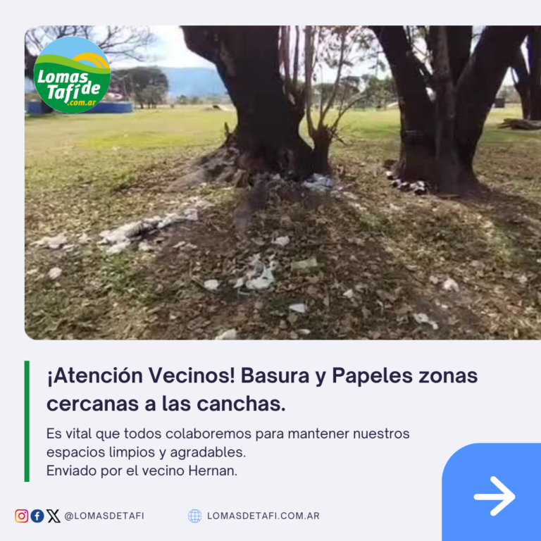 ¡Atención Vecinos! Basura y Papeles zonas cercanas a las canchas.