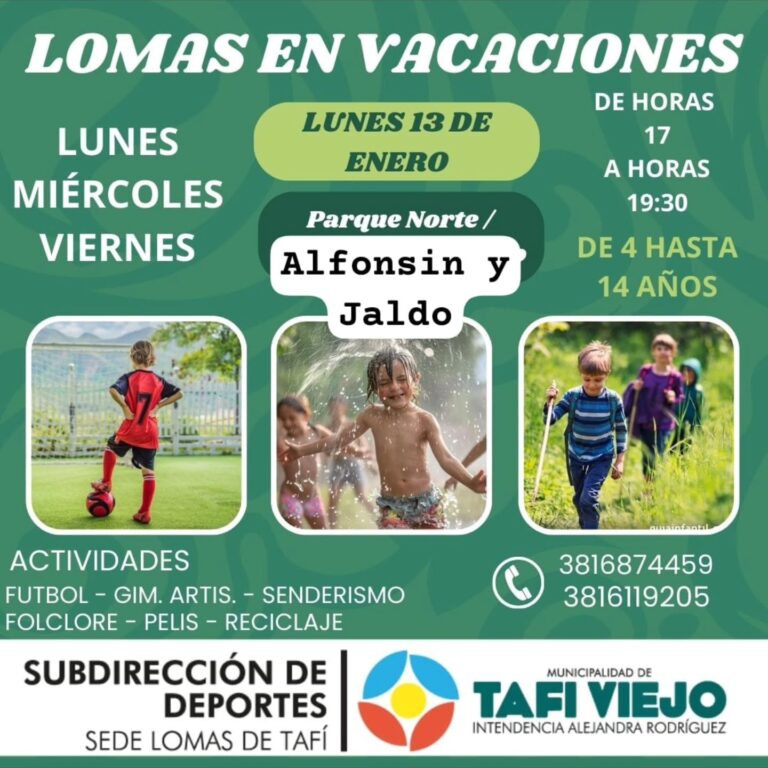 Lomas en Vacaciones: actividades recreativas para niños y niñas