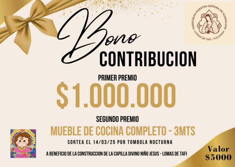 Colaborá con la construcción de la Capilla del Divino Niño Jesús