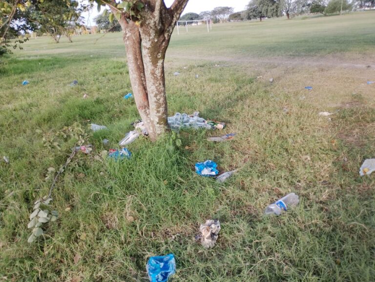 Vecinos piden respeto y limpieza en el parque de Jorge Luis Borges al 1000