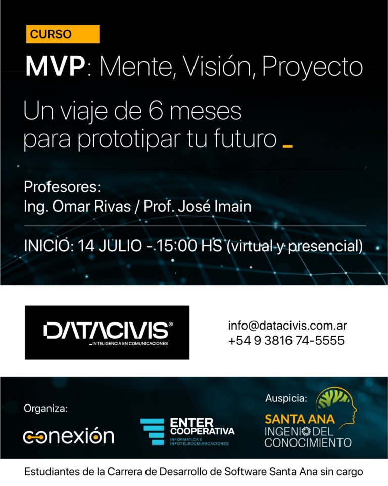 ¡Inscripciones abiertas al curso MVP: Mente, Visión y Proyecto!