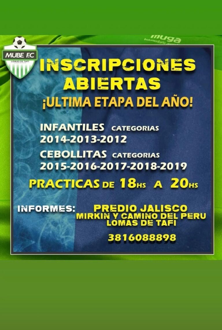 Lomas de Tafí: inscripciones abiertas en la escuelita de fútbol infantil