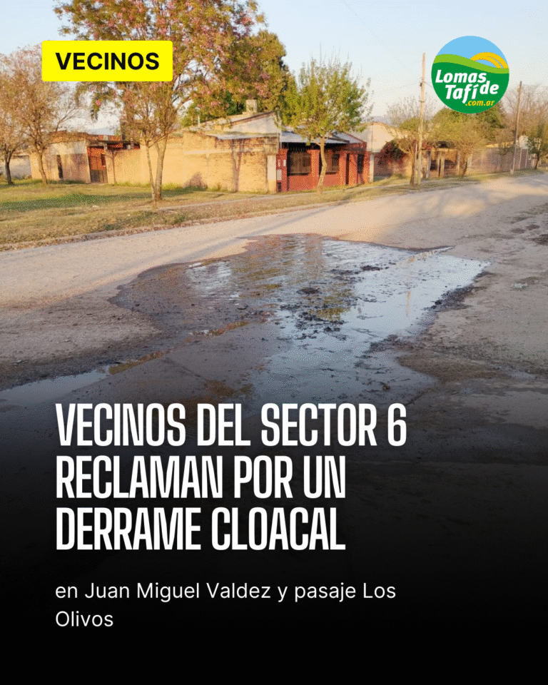 Vecinos del sector 6 reclaman por un derrame cloacal en Juan Miguel Valdez y pasaje Los Olivos
