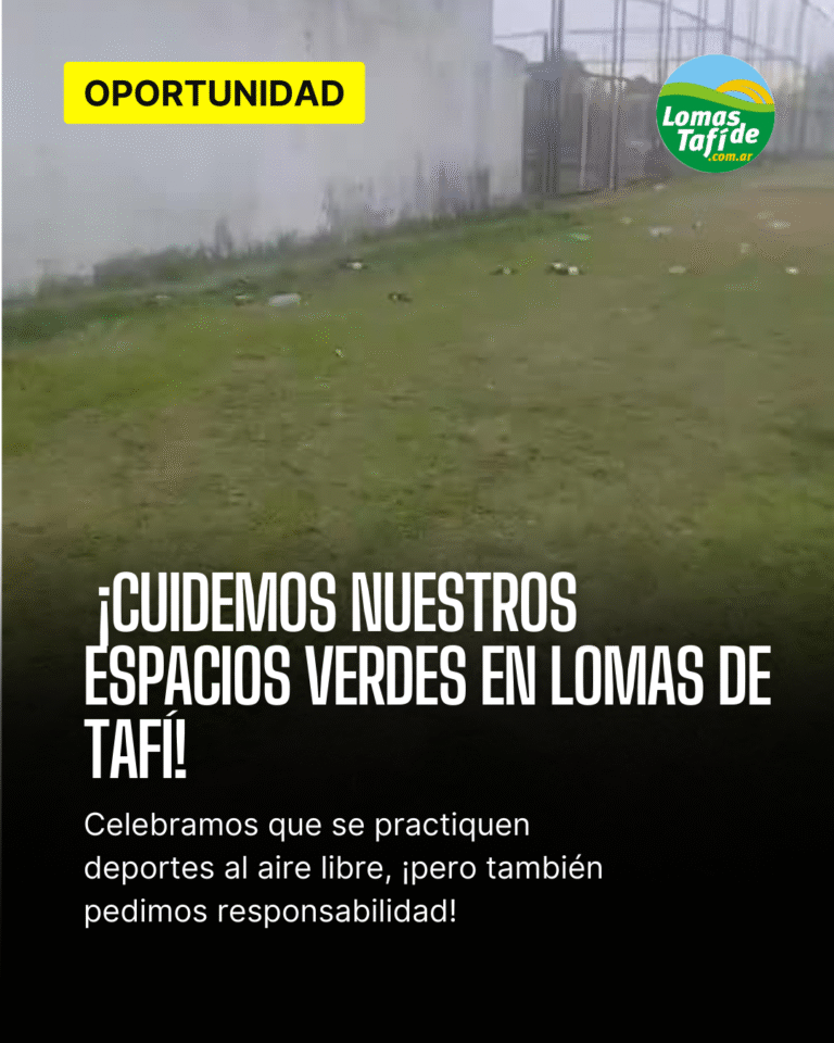 Vecinos piden mayor responsabilidad en el uso de espacios verdes en Lomas de Tafí