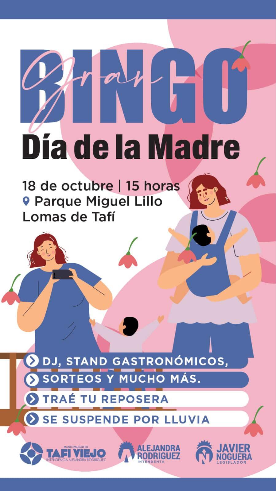 Tafí Viejo celebra el Día de la Madre con el Gran Bingo en el Parque Miguel Lillo!