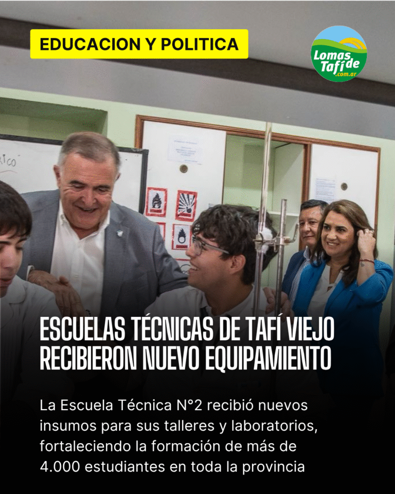Escuelas Técnicas de Tafí Viejo recibieron nuevo equipamiento