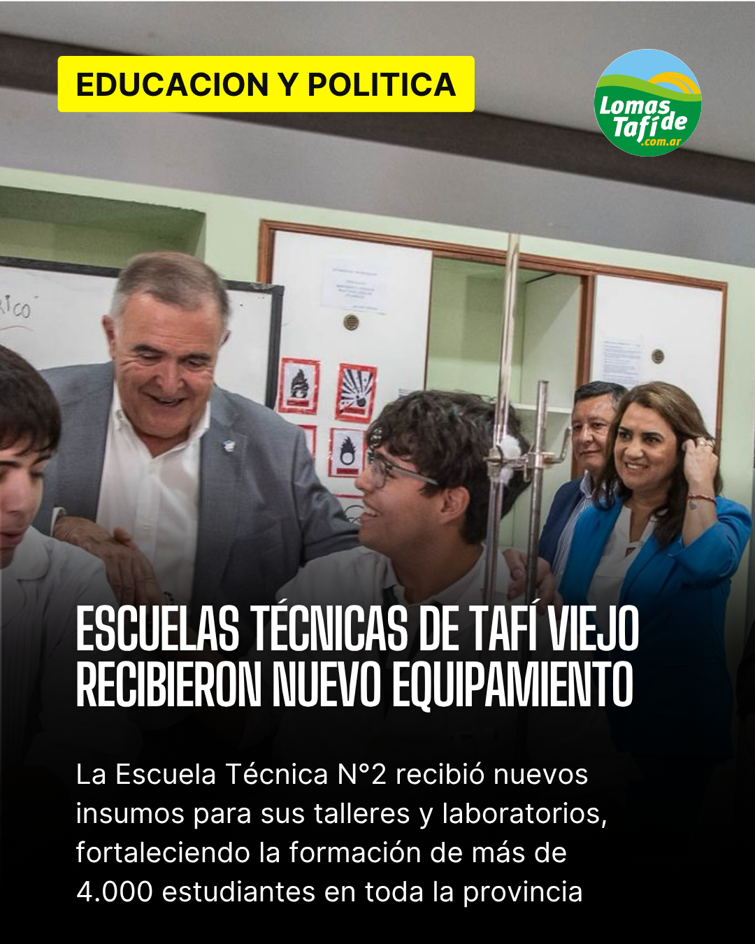 Escuelas Técnicas de Tafí Viejo recibieron nuevo equipamiento