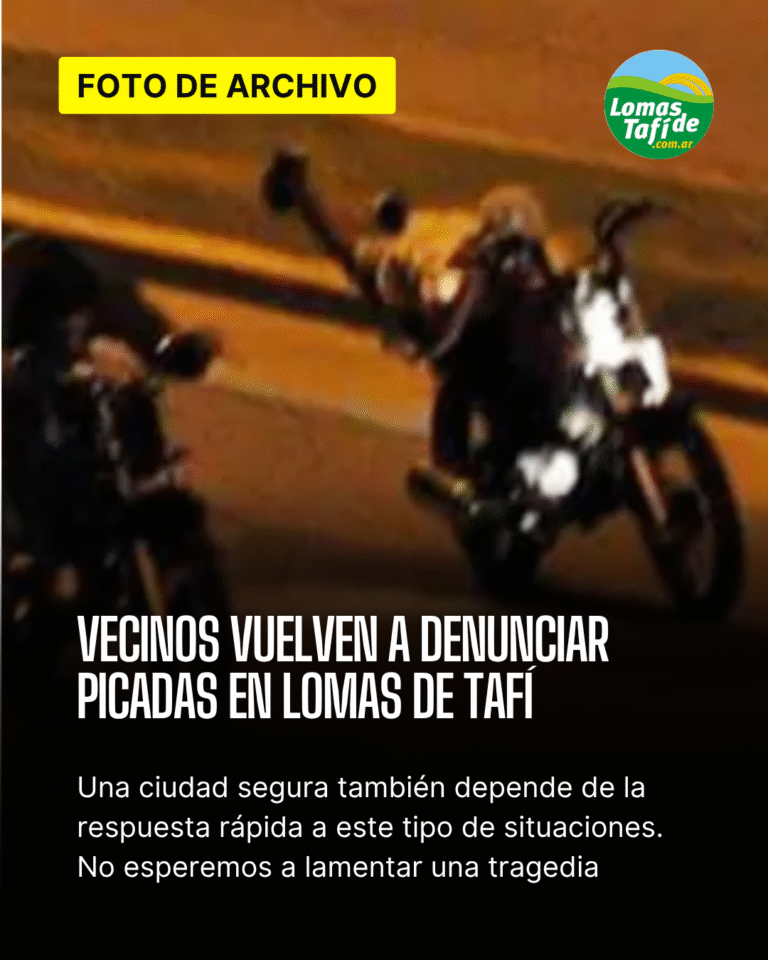 Vecinos alertan por nuevas picadas de motos en Lomas de Tafí: «En algún momento va a pasar una desgracia»