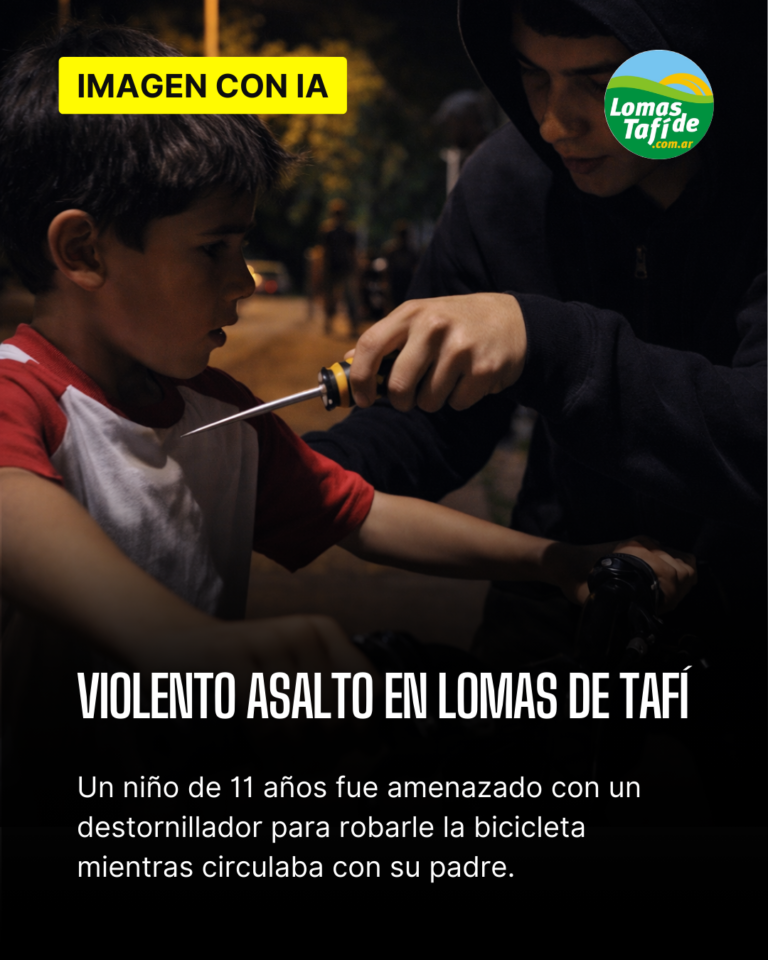 Violento asalto en Lomas de Tafí: un niño de 11 años fue amenazado con un destornillador