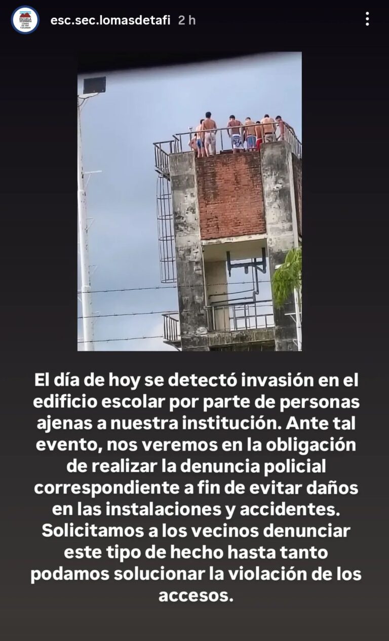 Preocupación en Lomas de Tafí por la invasión al edificio de la Escuela Secundaria