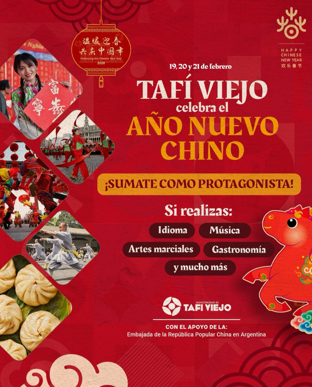 Tafí Viejo celebra el Año Nuevo Chino 2026 con un festival histórico