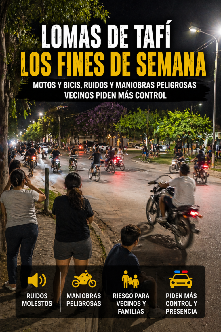 Preocupación vecinal por disturbios con motos y bicicletas durante el fin de semana en Lomas de Tafí