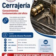 Abren inscripciones para un curso de Cerrajería en San Miguel de Tucumán