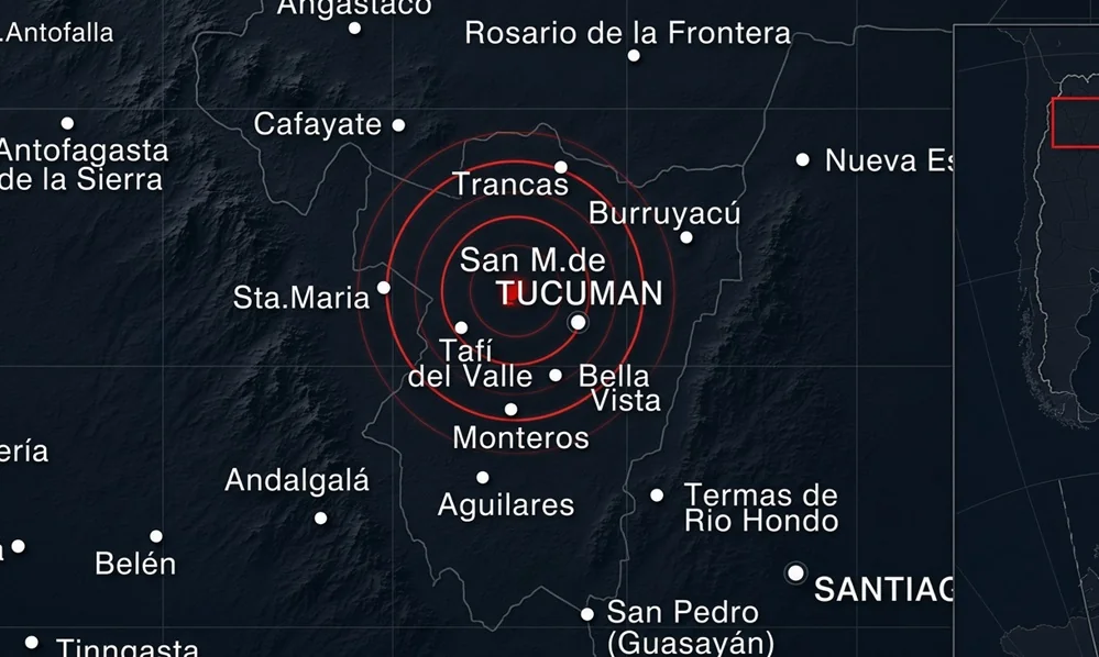 Tucumán tiembla: un sismo de 3,2 sacude las puertas de la capital