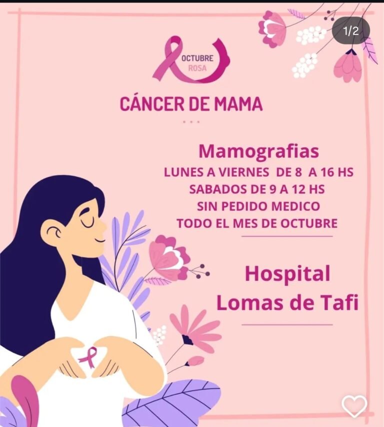 Octubre Rosa: mamografías sin pedido médico en el Hospital de Lomas de Tafí